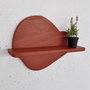 Hanah Home Estantería de Pared de Madera Decorativa Naranja Meh225